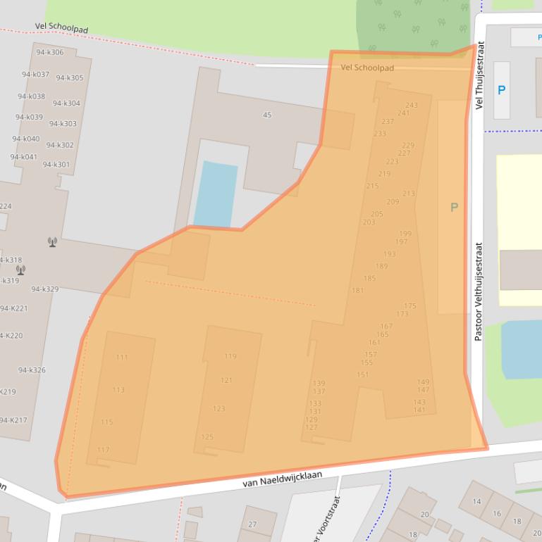 Kaart van postcodegebied 2651KJ.