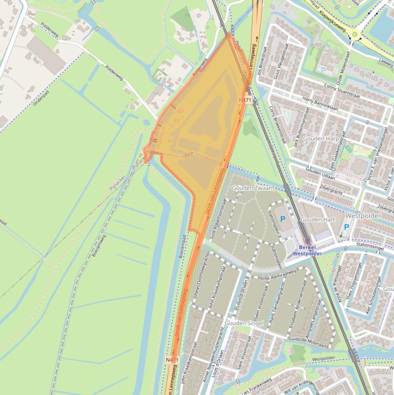 Kaart van postcodegebied 2651KP.