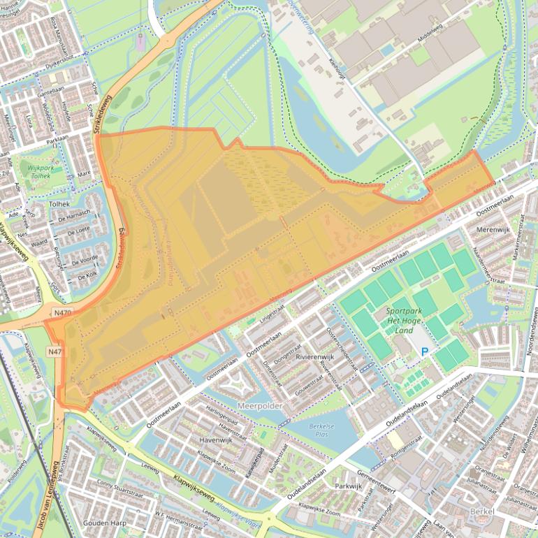 Kaart van postcodegebied 2651KR.