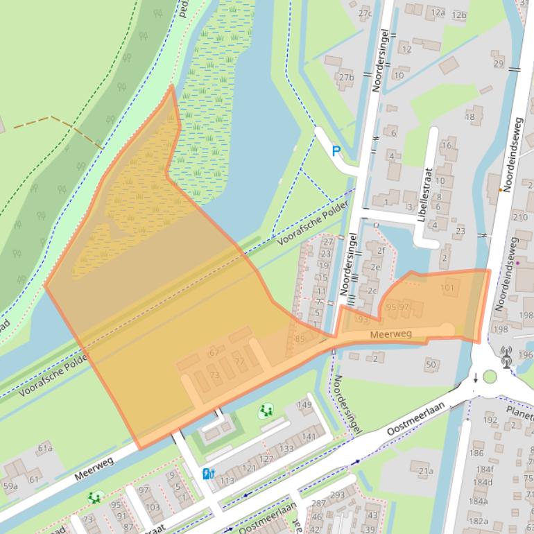 Kaart van postcodegebied 2651LA.