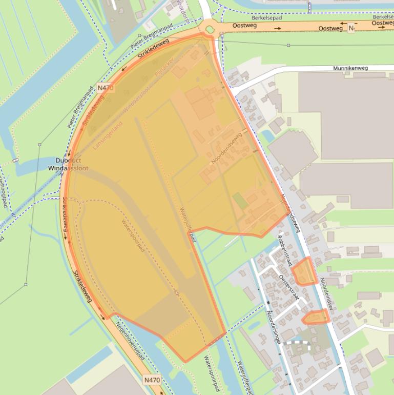 Kaart van postcodegebied 2651LG.