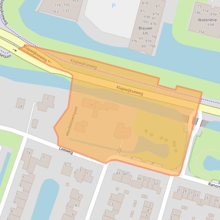 Kaart van postcodegebied 2651LH.