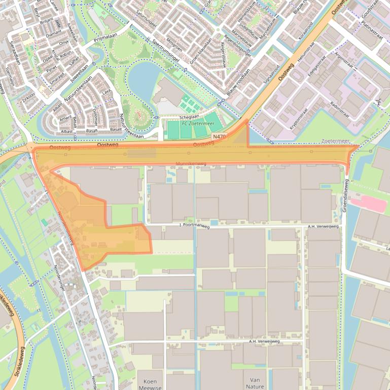 Kaart van postcodegebied 2651LP.