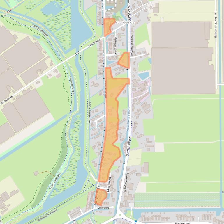 Kaart van postcodegebied 2651LV.