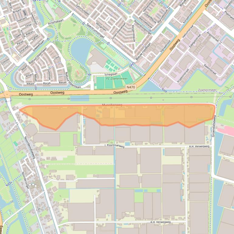 Kaart van postcodegebied 2651LZ.