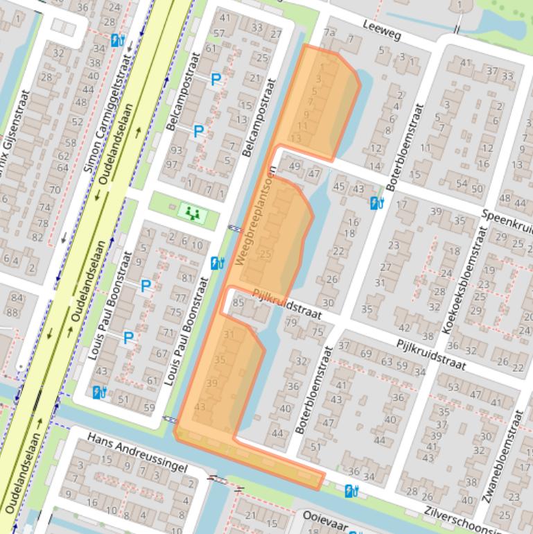 Kaart van postcodegebied 2651MA.