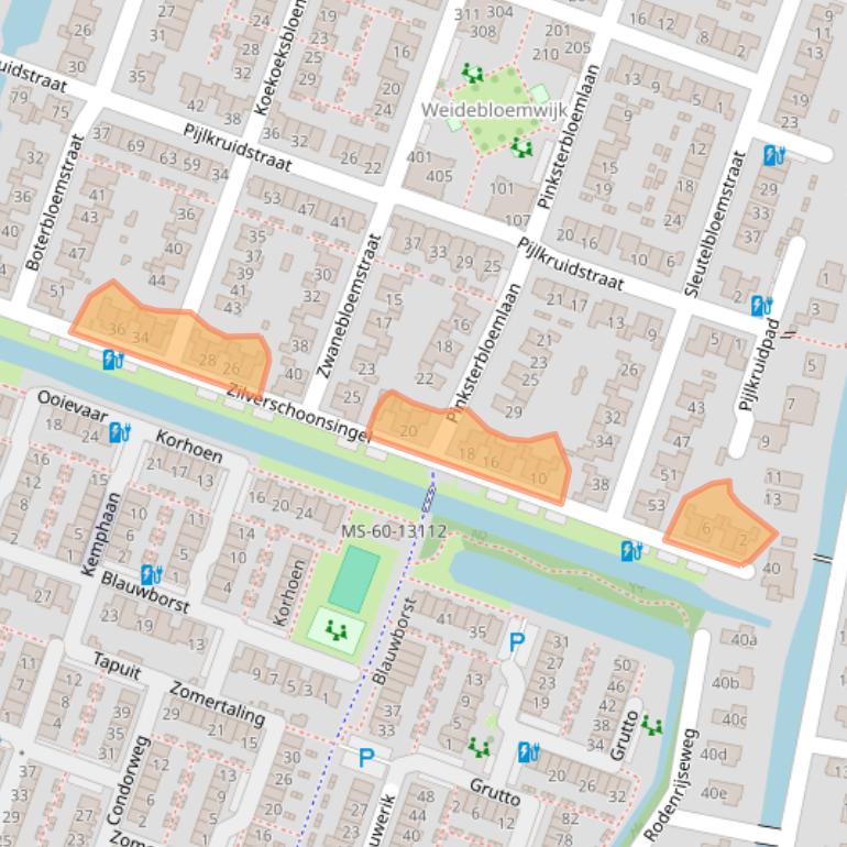 Kaart van postcodegebied 2651MJ.