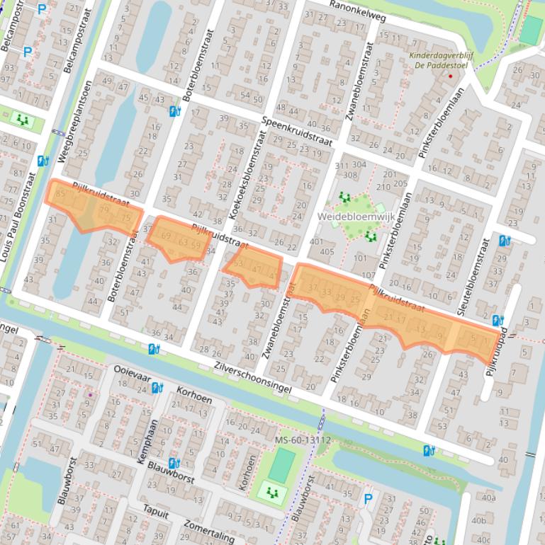 Kaart van postcodegebied 2651MP.