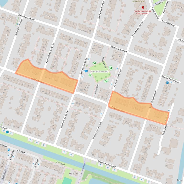 Kaart van postcodegebied 2651MR.