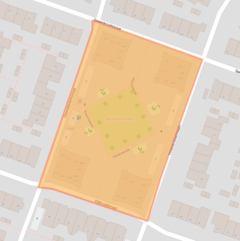 Kaart van postcodegebied 2651MS.