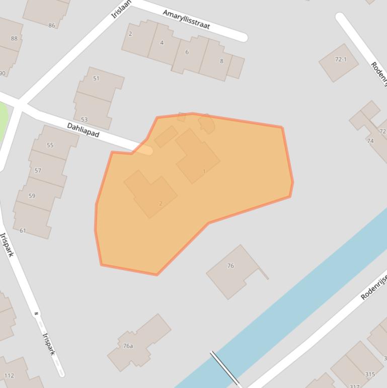 Kaart van postcodegebied 2651NA.