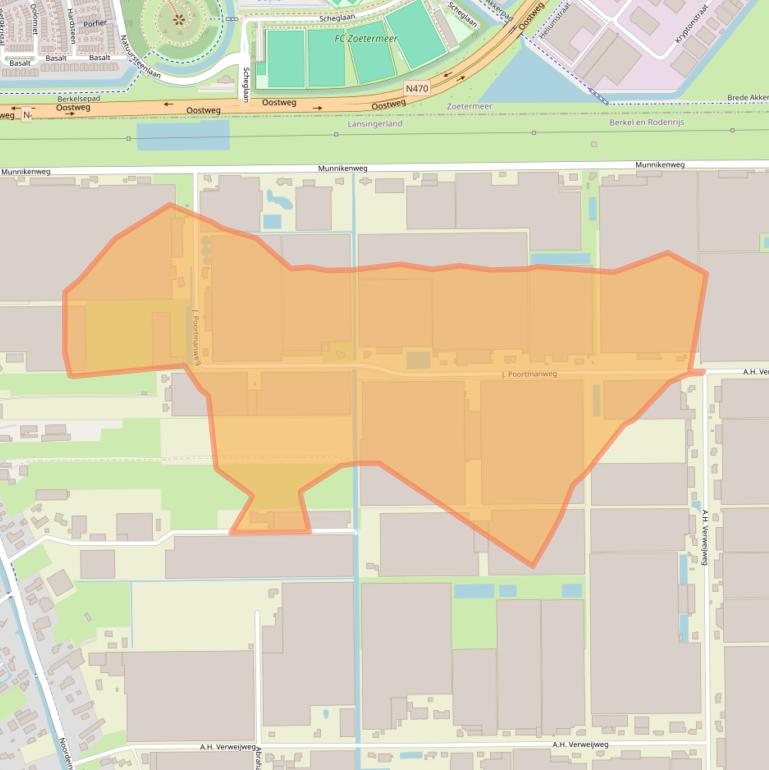 Kaart van postcodegebied 2651NB.