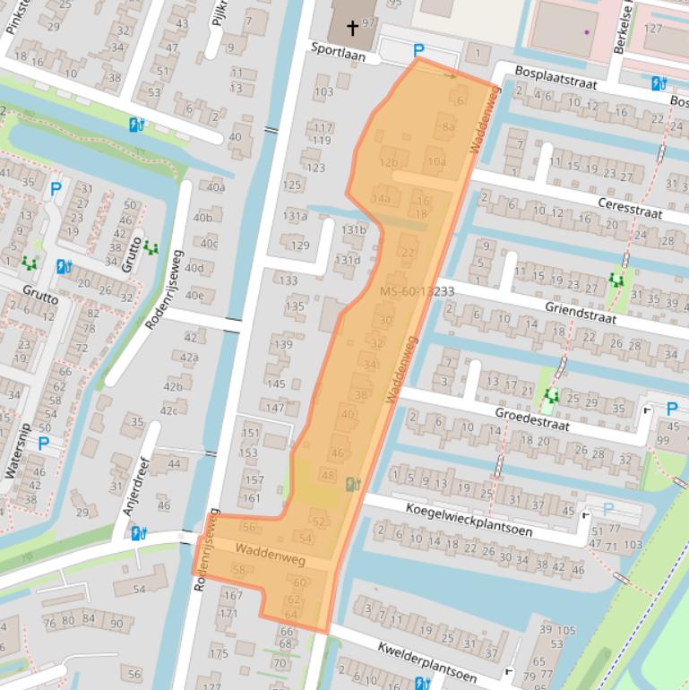 Kaart van postcodegebied 2651NC.