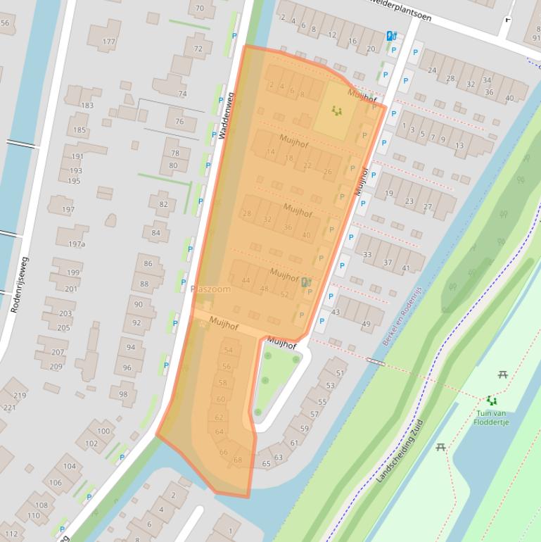 Kaart van postcodegebied 2651NH.