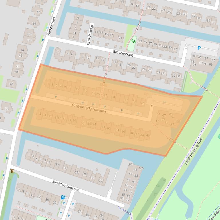 Kaart van postcodegebied 2651NL.
