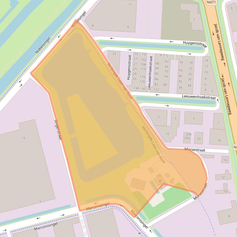 Kaart van postcodegebied 2651NT.