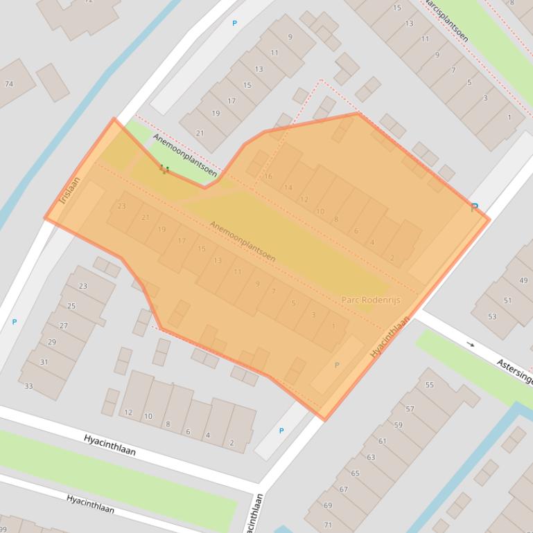 Kaart van postcodegebied 2651PB.