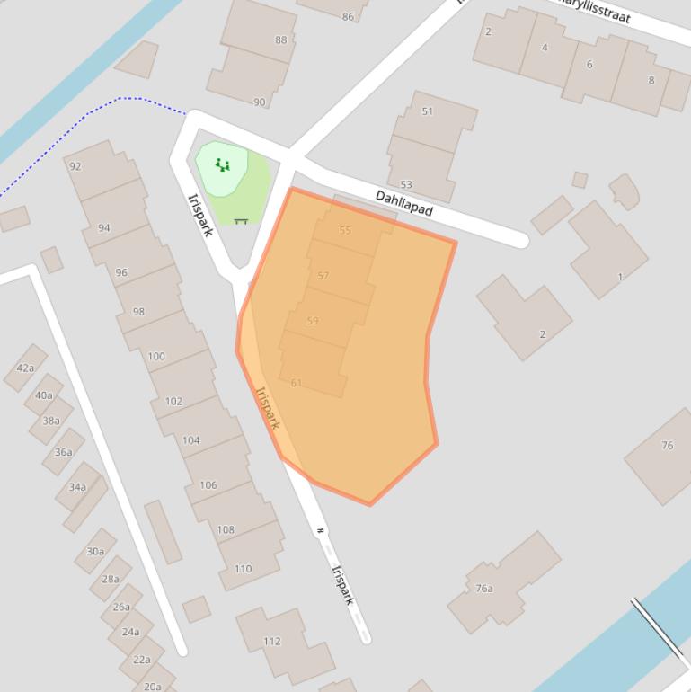 Kaart van postcodegebied 2651PS.