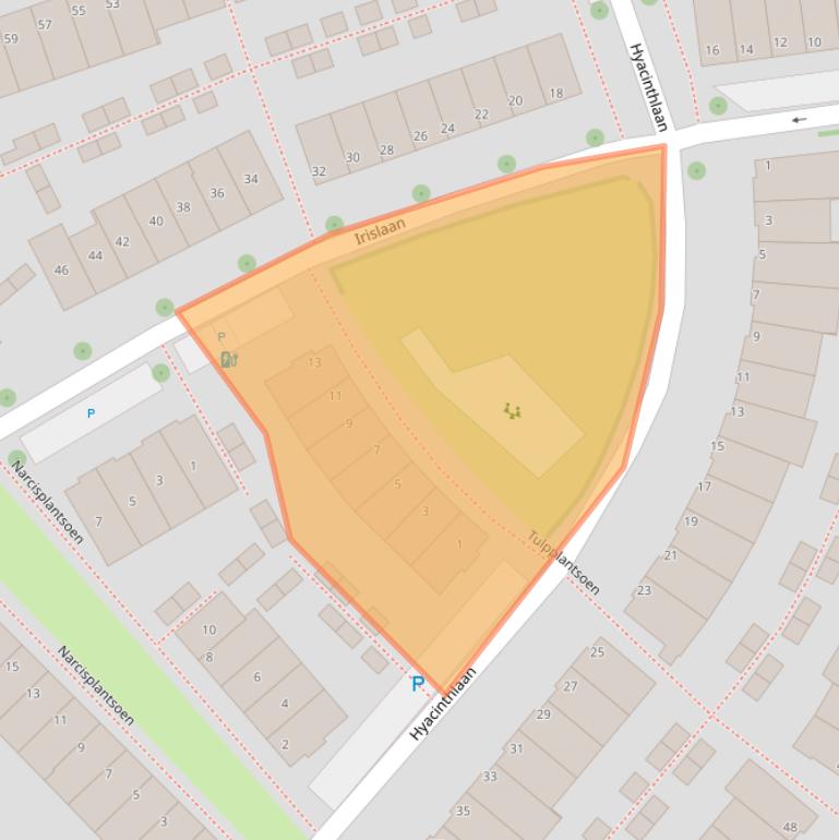 Kaart van postcodegebied 2651PZ.