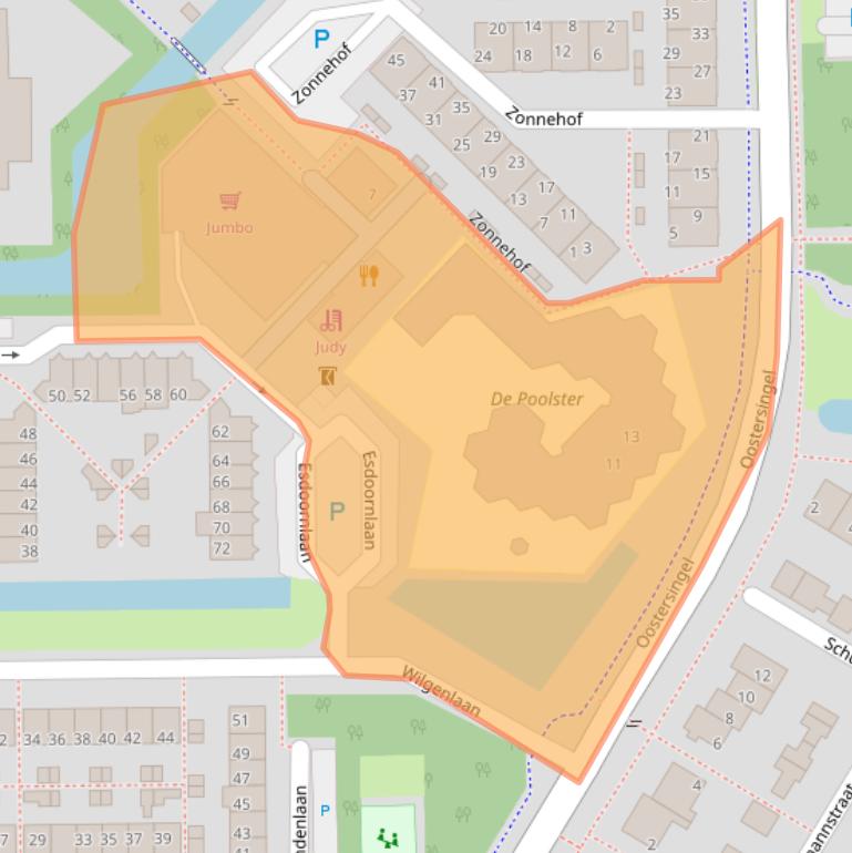 Kaart van postcodegebied 2651RC.