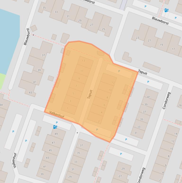 Kaart van postcodegebied 2651RE.