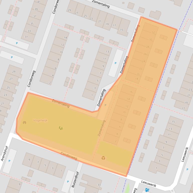 Kaart van postcodegebied 2651RN.