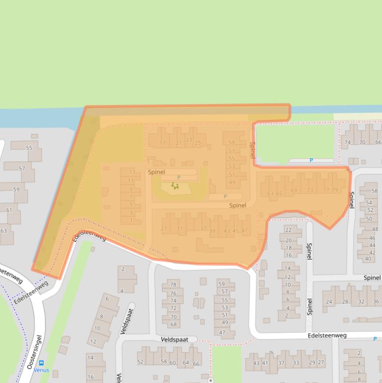 Kaart van postcodegebied 2651RV.