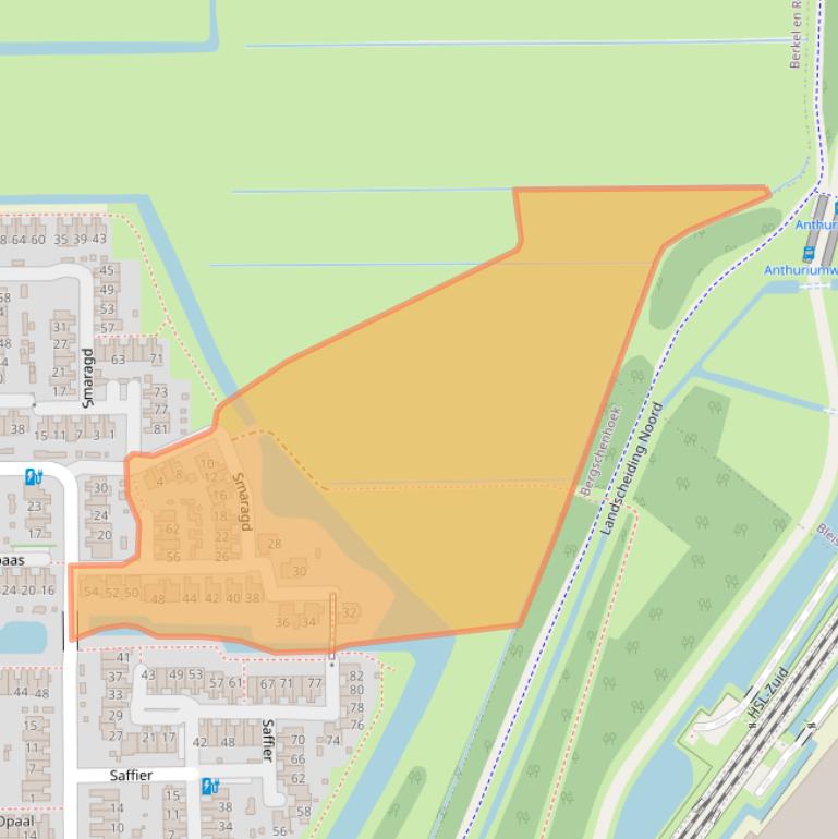 Kaart van postcodegebied 2651RW.