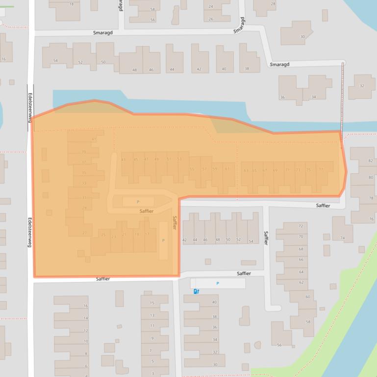 Kaart van postcodegebied 2651SZ.