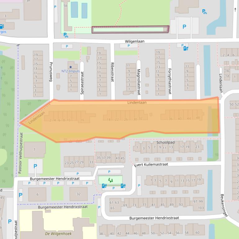 Kaart van postcodegebied 2651TK.