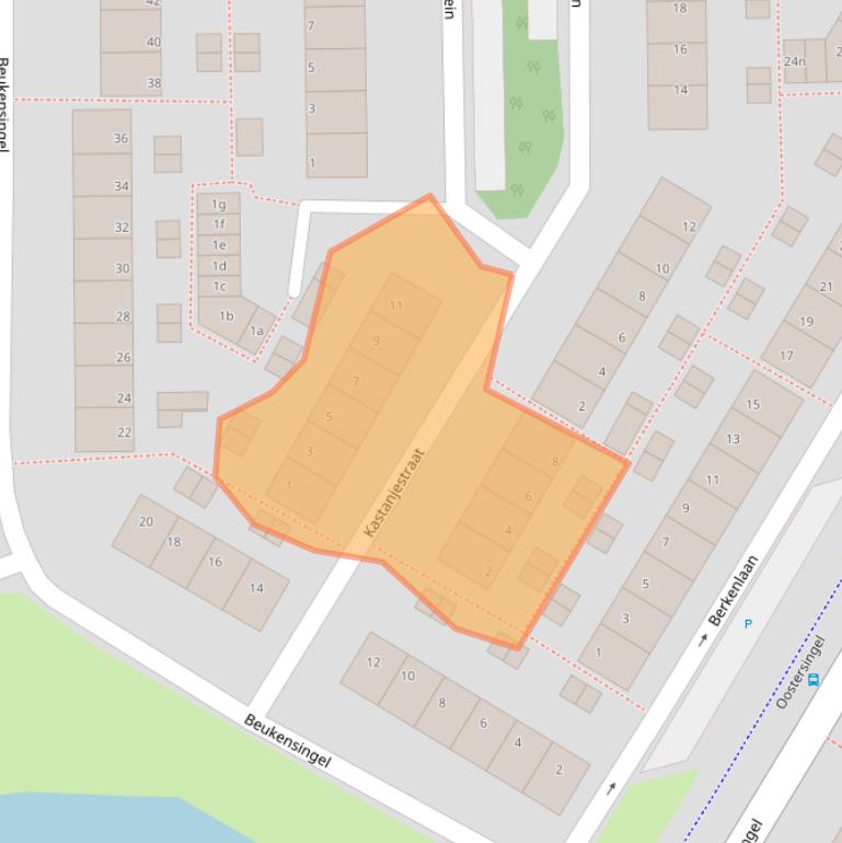 Kaart van postcodegebied 2651TR.