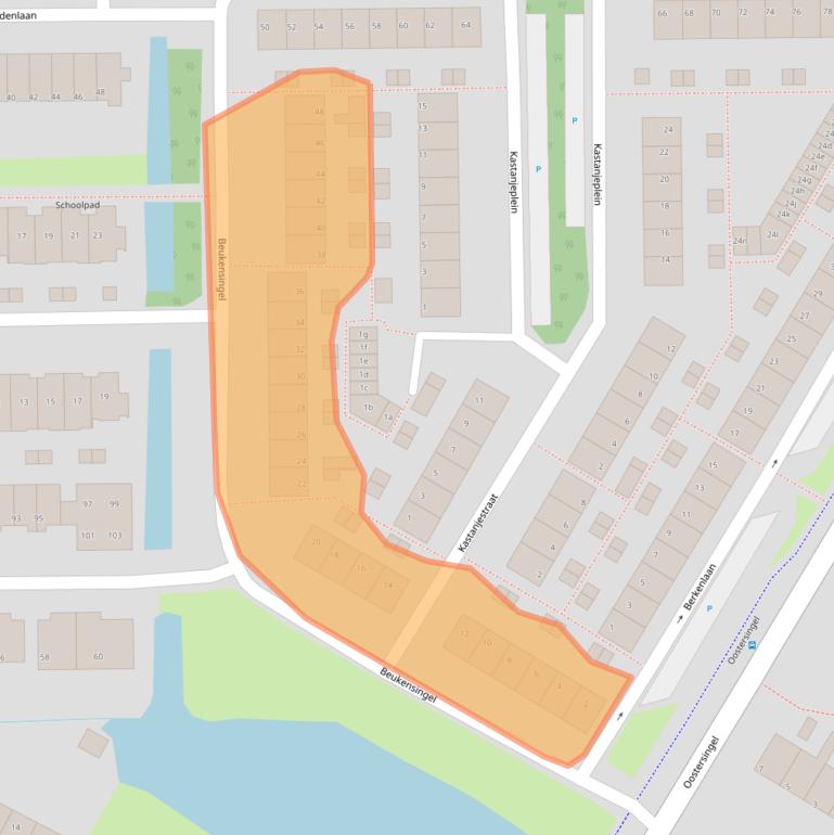 Kaart van postcodegebied 2651TS.