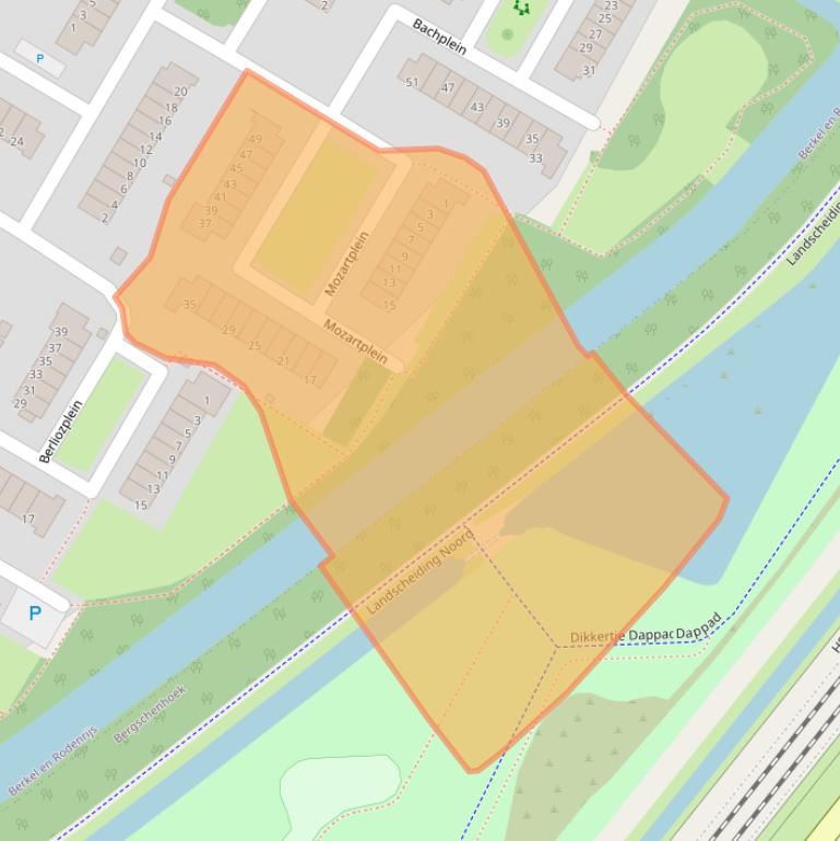 Kaart van postcodegebied 2651VA.