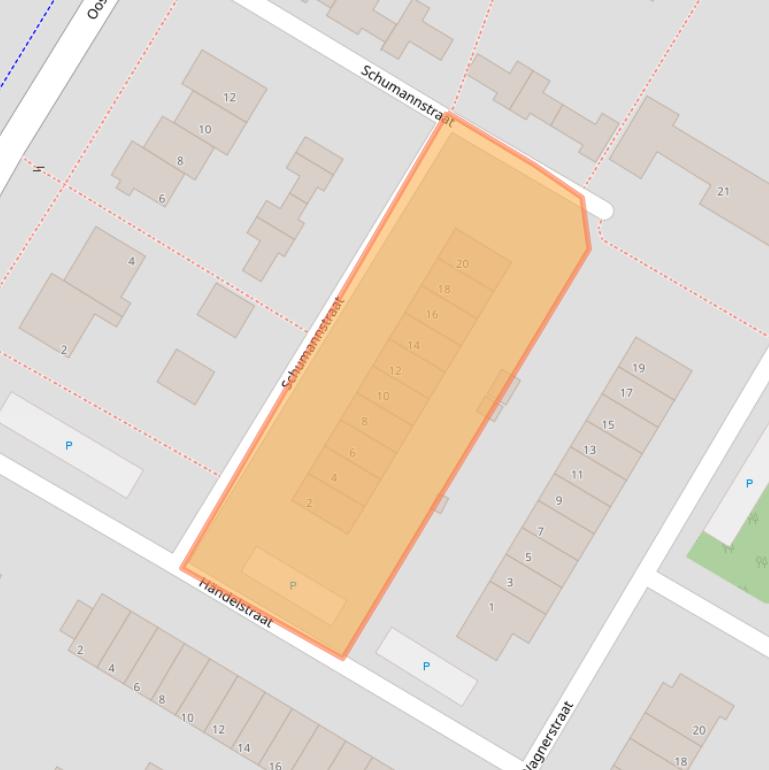 Kaart van postcodegebied 2651VC.