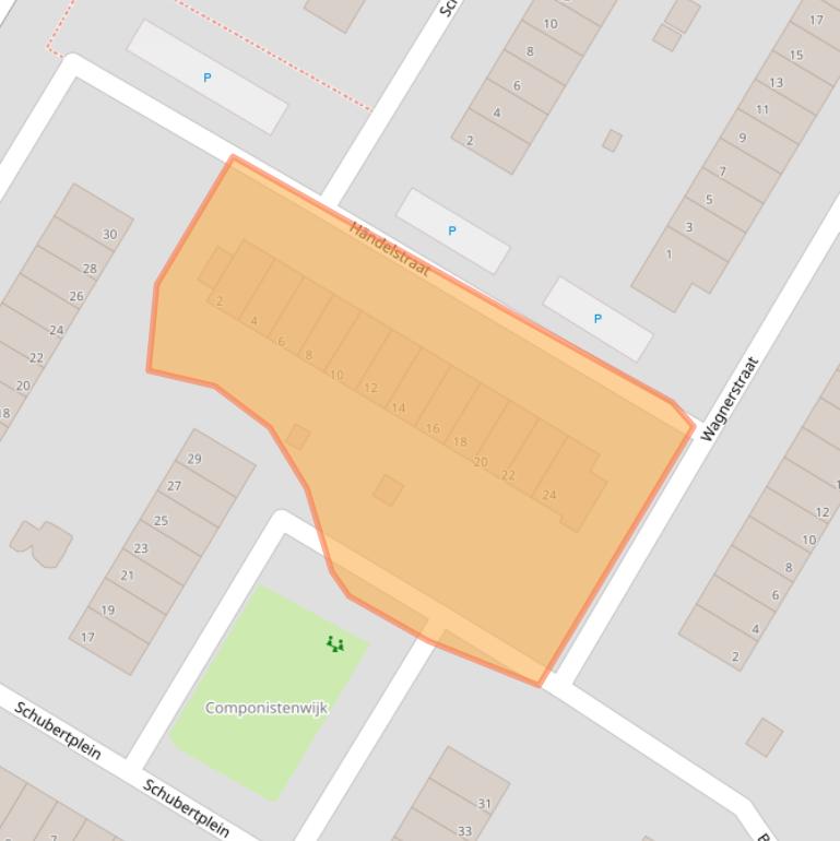 Kaart van postcodegebied 2651VE.