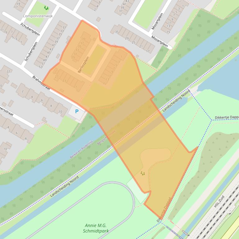 Kaart van postcodegebied 2651VG.