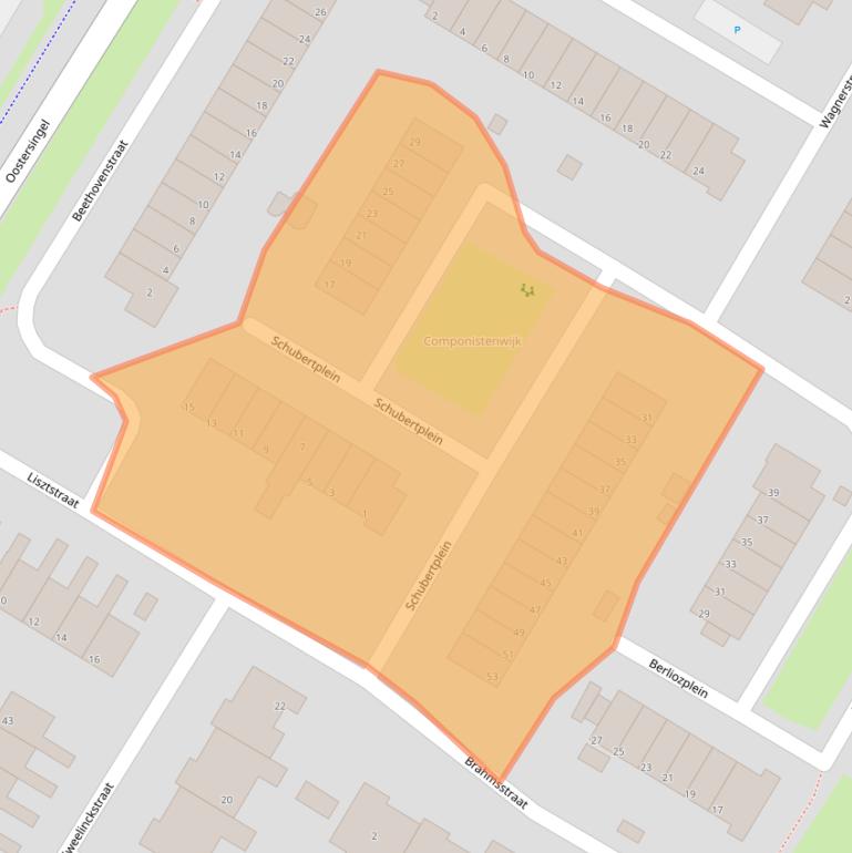 Kaart van postcodegebied 2651VH.