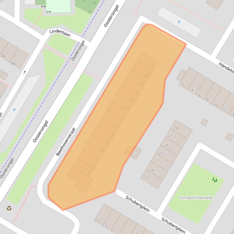 Kaart van postcodegebied 2651VJ.