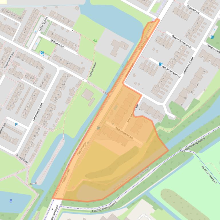Kaart van postcodegebied 2651VW.