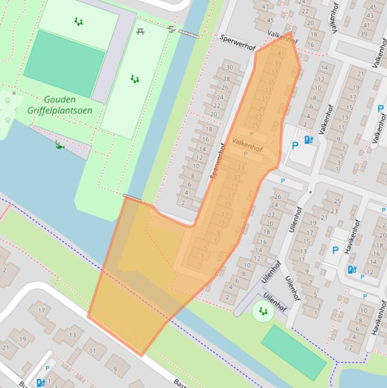 Kaart van postcodegebied 2651WB.