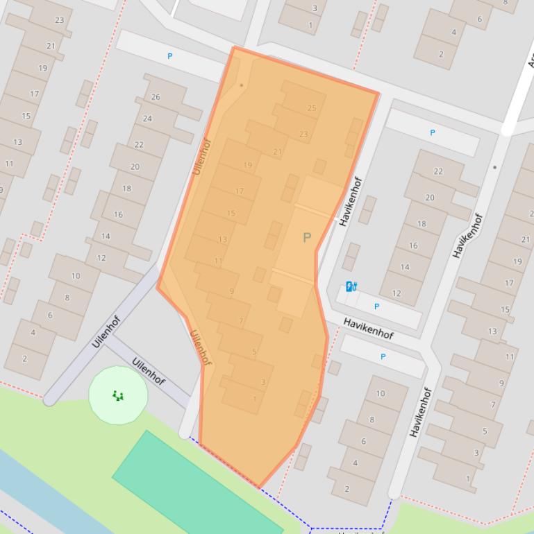 Kaart van postcodegebied 2651WG.