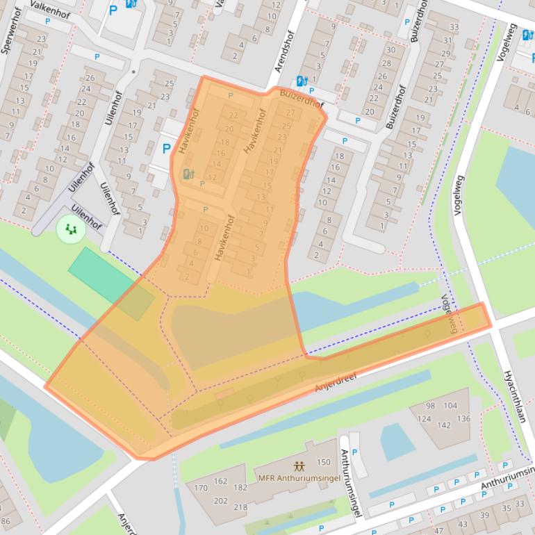 Kaart van postcodegebied 2651WK.