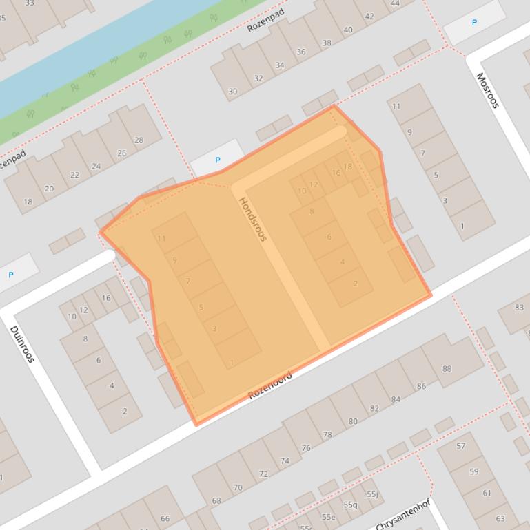 Kaart van postcodegebied 2651XE.