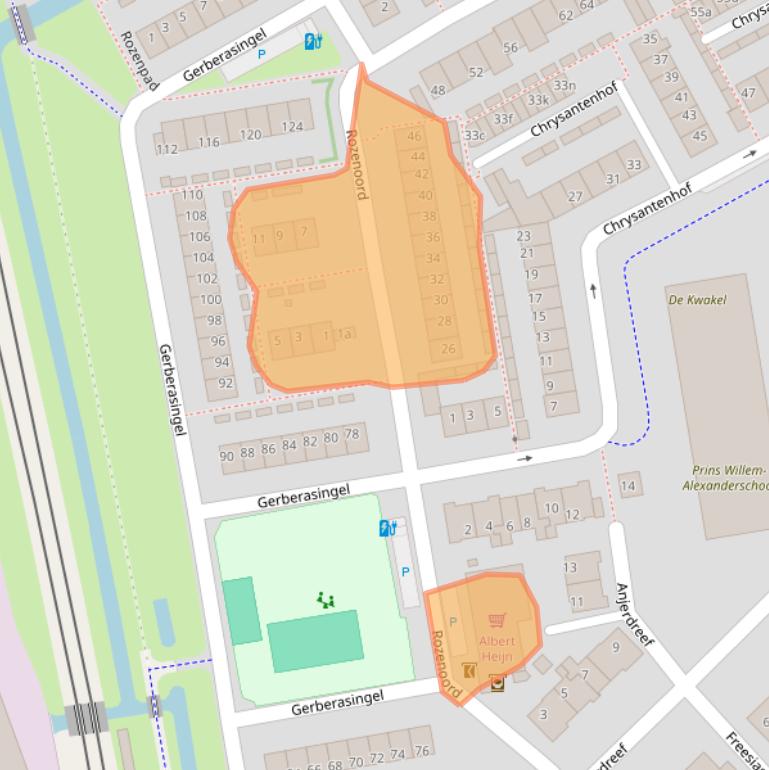 Kaart van postcodegebied 2651XN.