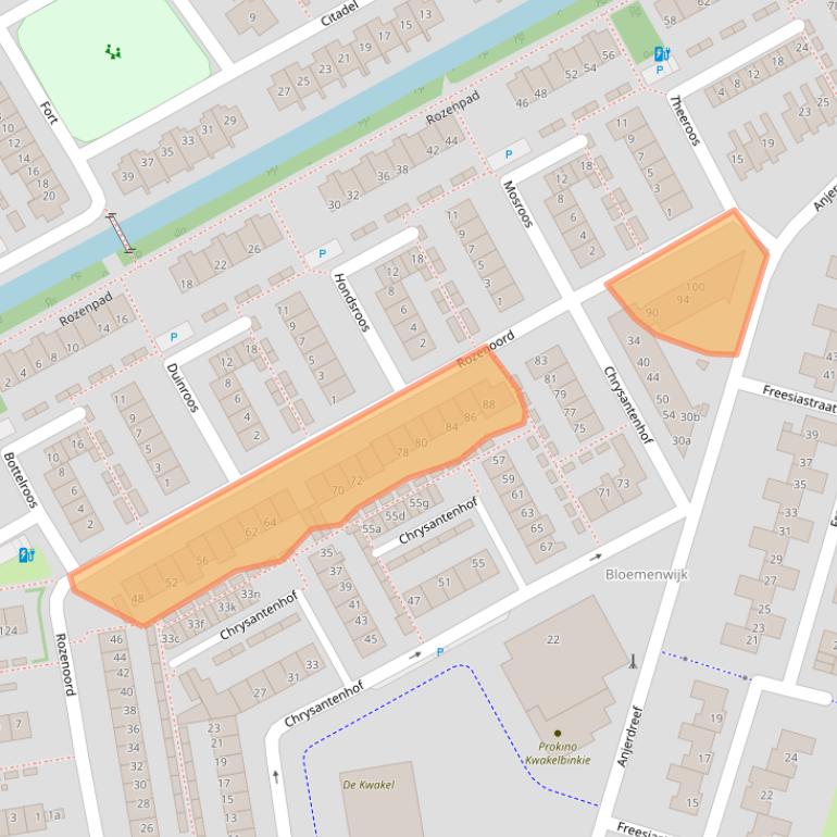 Kaart van postcodegebied 2651XP.