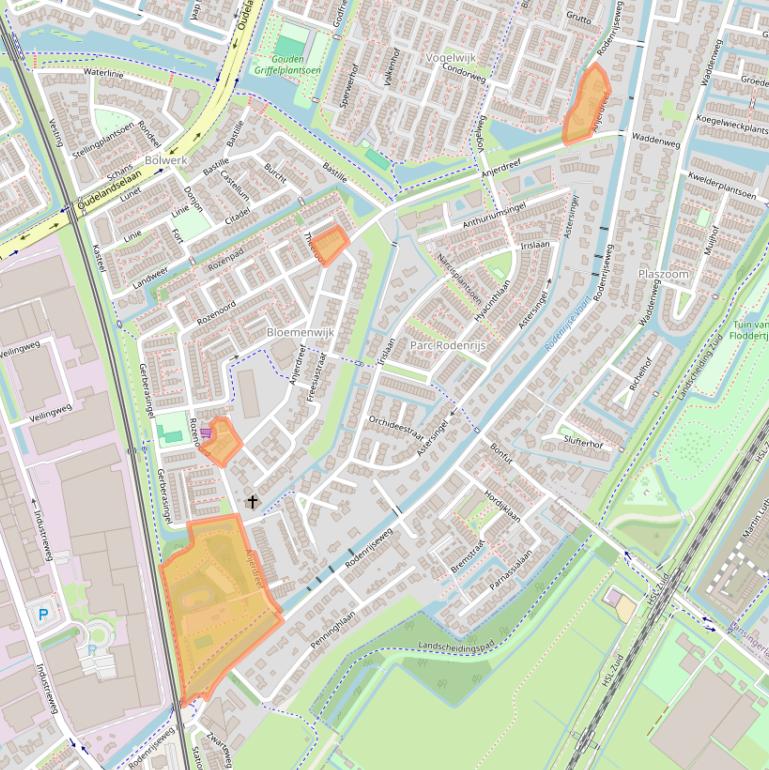 Kaart van postcodegebied 2651XR.