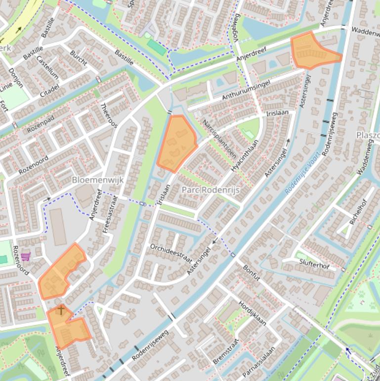 Kaart van postcodegebied 2651XT.
