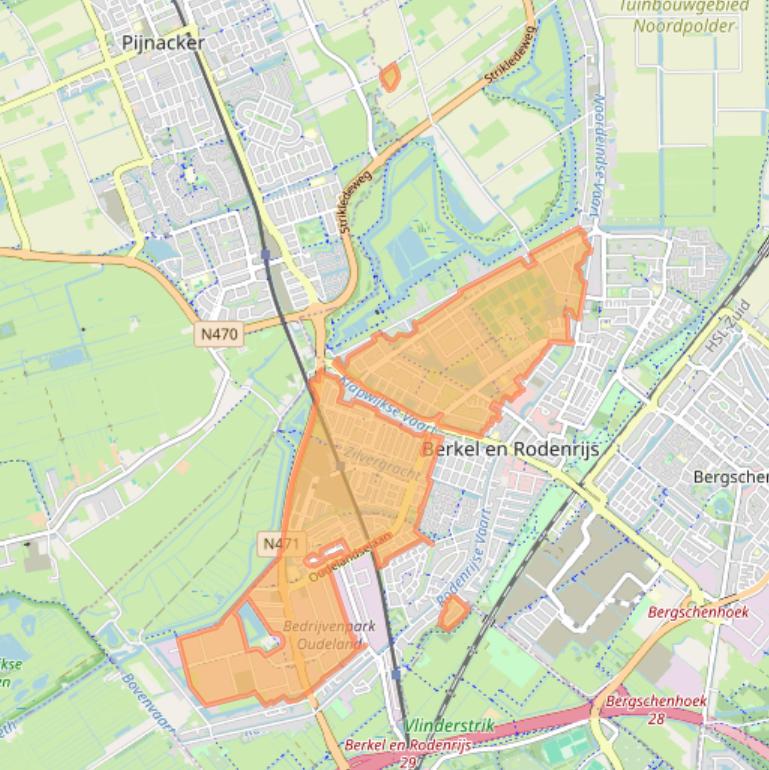 Kaart van postcodegebied 2652.