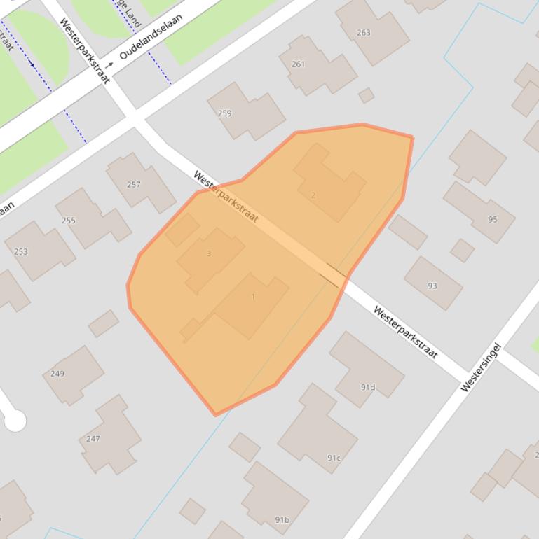 Kaart van postcodegebied 2652AC.