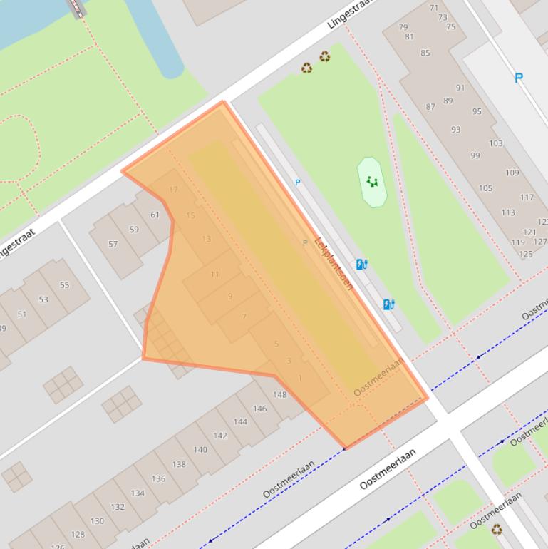 Kaart van postcodegebied 2652AG.